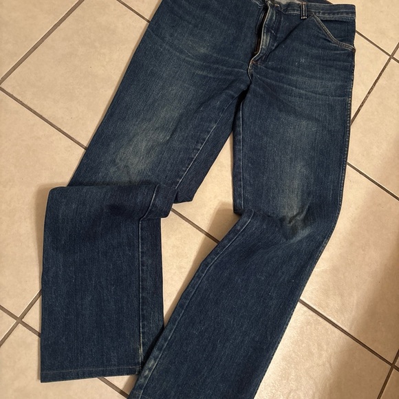 Vintage Blue Bell Wrangler Denim Jeans Straight Fit 36x32 Diamond W - Picture 4 of 8